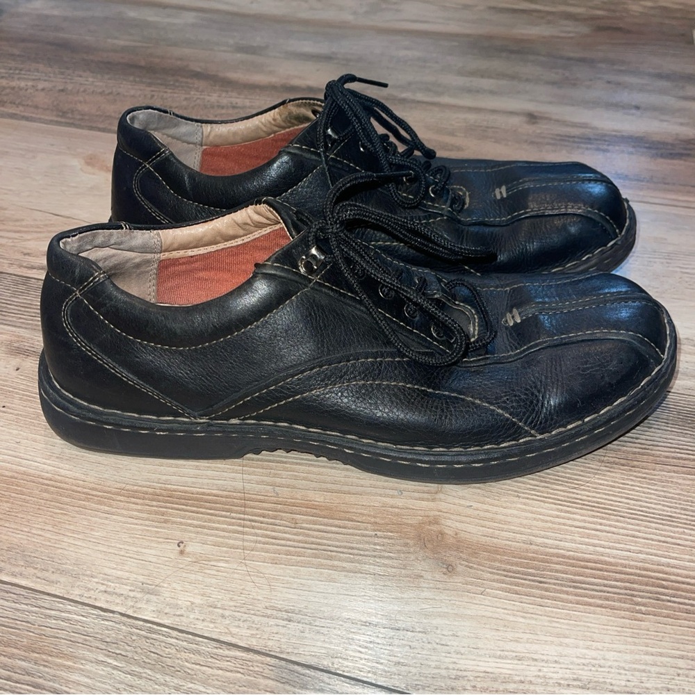 Clarks Mens Oxford Black Leather Lace Up Casual Shoes Size 12 M Style 75052